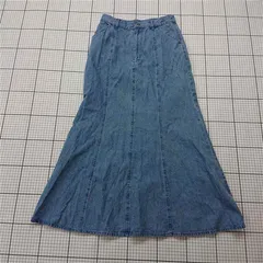 ◇ Θ MISCH MASCH ミッシュマッシュ ブルー系 デニムフレアスカート MM527214 Mサイズ レディース E  【1511120024139】