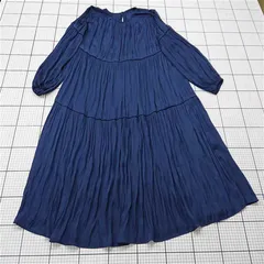 ◇ Θ センスオブプレイス SENSE OF PLACE プリーツワンピース ネイビー系 レディース　ONEサイズ E  【1511120023507】