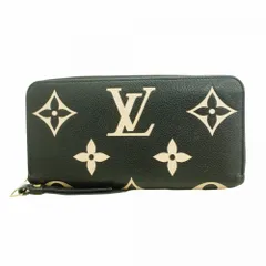 ルイ・ヴィトン(Louis Vuitton) ルイ・ヴィトン 長財布 モノグラム・アンプラント バイカラー ジッピーウォレット M80481 ブラック ベージュレディース