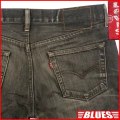 廃盤 リーバイス522 W32 ジーンズ ジーパン デニム メンズ 日本製 ブラックデニム 鬼ひげ ハチノス スリムタイプ_ウエスト78cmから82cm一覧←SEULB屋着古← JJ1515