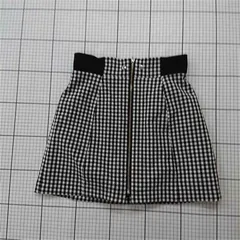 ◇ ⊂ スナイデル SNIDEL SWFP242141 ギンガムチェック台形スカート ブラック系 レディース サイズ2 E  【1512100000969】