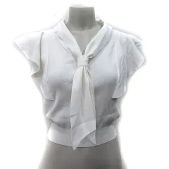 マーキュリーデュオ MERCURYDUO ニット カットソー フレンチスリーブ F 白 ホワイト /YI