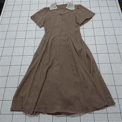 ◇ ⊂ ミスアリス Miss ALICE 656 ドット柄レース襟ワンピース レディース E  【1512100001782】