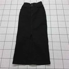 ◇ Θ アズールバイマウジー AZUL BY MOUSSY デニムロングスカート ブラック系 S レディース E  【1512100003052】