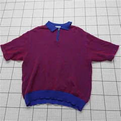 ◇ Θ スナップクラブ SNAP CLUB 半袖ニットポロシャツ Lサイズ メンズ E  【1512100003007】