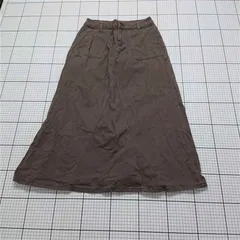 ◇ Θ ハグユー HUG+U x980-14 コットン混ロングスカート ブラウン系 M レディース E  【1512100002932】