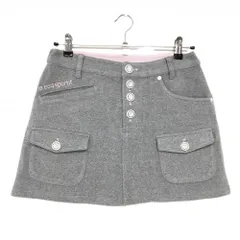 ルコックゴルフ スカート グレー ピンクロゴ刺しゅう 表微起毛 ストレッチ レディース 9 ゴルフウェア le coq sportif