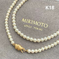希少品・極美品】ミキモト ベビーパール ネックレス Mチャーム K18YG