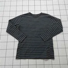 ◇ Θ ナノ・ユニバース nano・universe ボーダー長袖カットソー Lサイズ メンズ E  【1512100015666】