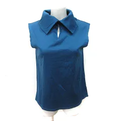 ナチュラルビューティーベーシック NATURAL BEAUTY BASIC カットソー ノースリーブ M 紺 ネイビー /YI