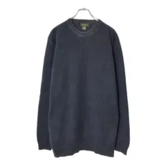 Eddie Bauer エディーバウアー コットンニット セーター アウトドア ネイビー(メンズ XL TALL)中古 古着 V9916