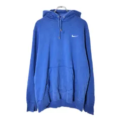 NIKE ナイキ ワンポイントロゴ スウェットパーカー ブルー(メンズ XL)中古 古着 V9932