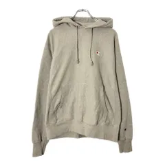 Champion チャンピオン ワンポイントロゴ REVERSE WEAVE リバースウィーブ スウェットパーカー グレー(メンズ MEDIUM)中古 古着 V9923