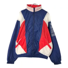 90年代 PUMA プーマ ナイロンジャケット スポーツ ネイビー(メンズ M)中古 古着 X0051