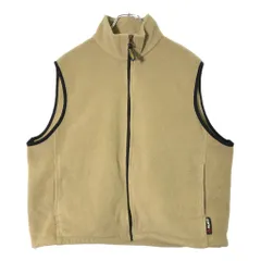 00年代 WOOLRICH ウールリッチ フリースベスト ベージュ(メンズ L)中古 古着 X0091