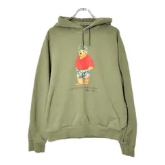 Polo by Ralph Lauren ポロ ラルフローレン ポロベア スウェットパーカー オリーブ(メンズ M)中古 古着 X0497