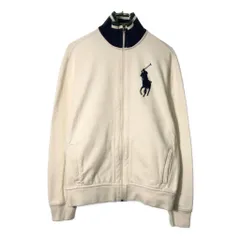 Polo by Ralph Lauren ポロ ラルフローレン ビッグポニー スウェット トラックジャケット ホワイト(メンズ M)中古 古着 X0501