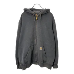 Carhartt カーハート フルジップスウェットパーカー グレー(メンズ XL)中古 古着 X0509