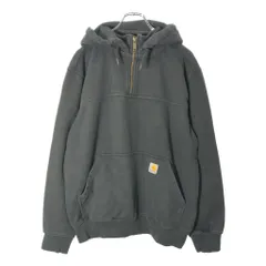 Carhartt カーハート ハーフジップ スウェットパーカー ブラック(メンズ M)中古 古着 X0526