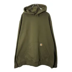 Carhartt カーハート スウェットパーカー 大きいサイズ オリーブ(メンズ 2XL)中古 古着 X0531