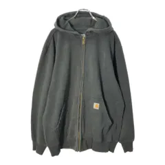 Carhartt カーハート フルジップスウェットパーカー ブラック(メンズ XL)中古 古着 X0539