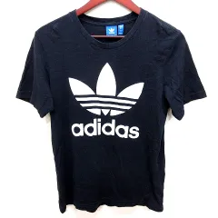 アディダスオリジナルス adidas originals カットソー Uネック 半袖 M 紺 ネイビー /RT