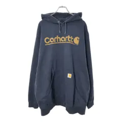 Carhartt カーハート スウェットパーカー ネイビー(メンズ XL)中古 古着 X1261