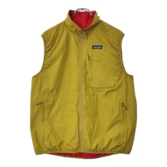 patagonia パタゴニア リバーシブル・クランクセット・ベスト アウトドア イエロー(メンズ L相当)中古 古着 X1684