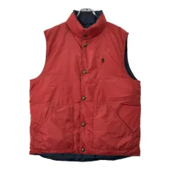 Polo by Ralph Lauren ポロ ラルフローレン リバーシブル ダウンベスト レッド(メンズ M)中古 古着 X1685
