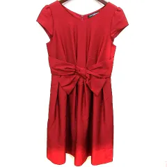 ストロベリーフィールズ STRAWBERRY-FIELDS ワンピース Aライン ひざ丈 半袖 1 赤 レッド /RT