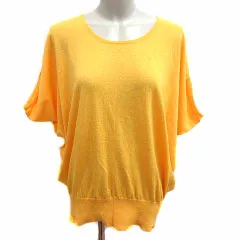 ロペピクニック ROPE Picnic ニット カットソー ドルマンスリーブ 五分袖 38 M 黄色 イエロー /YK