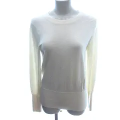 プラステ PLST ニット カットソー ウール 長袖 M アイボリー 白 ホワイト /AU