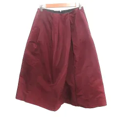 ケイビーエフ KBF アーバンリサーチ フレアスカート ロング ONE ボルドー 赤 レッド /AU