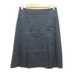 23区 オンワード樫山 プリーツスカート ひざ丈 36 S ダークグレー /MN