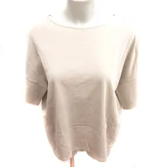 ジャーナルスタンダード レリューム JOURNAL STANDARD relume ニット カットソー Uネック 五分袖 F ベージュ /RT