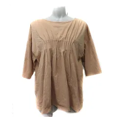 ミエット miette カットソー 五分袖 M ベージュ /YI