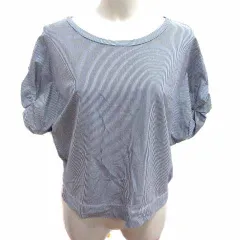 ビームスハート BEAMS HEART カットソー ストライプ 半袖 紺 ネイビー 白 ホワイト /YK