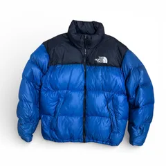【90s】THE NORTH FACE ノースフェイス ヌプシ ダウンジャケット 700FP ブルー ブラック メンズ【Ｌサイズ】