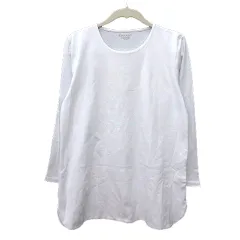 ドゥクラッセ DoCLASSE DoT カットソー Tシャツ クルーネック 長袖 M 白 ホワイト /MN