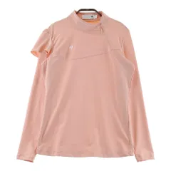 サイズ：L LE COQ GOLF ルコックゴルフ  袖フリル ハーフジップ アシメ長袖Tシャツ  ピンク系 [240101595500] ゴルフウェア レディース ストスト