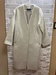 A【A25-85】◇LOWRYS FARM     サイズフリー　コート　ベージュ　無地