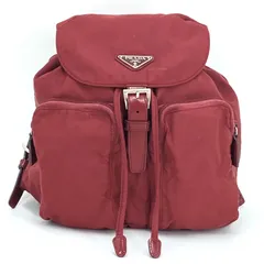 プラダ リュック バックパック 赤 ナイロン 旅行 通勤通学 FZ224