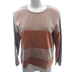 アーバンリサーチ URBAN RESEARCH カットソー ラウンドネック 切替 長袖 F ベージュ /AU