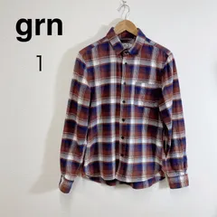 grn チェックシャツ チェック柄 チェックネルシャツ ブラウン×ブルー メンズ 長袖シャツ アメカジ 秋冬 羽織り カジュアル 1 Sのサムネイル