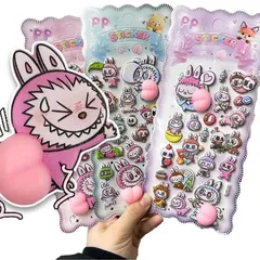 【人気】3D立体シール 可愛い おしりぷにぷにシール ごほうびシール 手帳 DIY 泡ステッカー ３枚セット