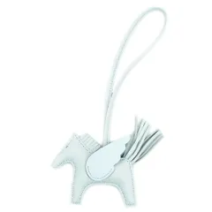 【名東】エルメス ペガサスPM グリパンタン 水色系 W刻印 バッグチャーム ロデオチャーム 小物 馬