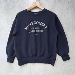 Discoat ディスコート トレーナー スウェット 裏起毛 刺繍 ゆったり ネイビー Fサイズ ◎、◇〇