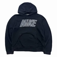 ナイキ パーカー メンズ M ブラック 胸ロゴ 黒 シンプル 色むらあり スウェット トレーナー