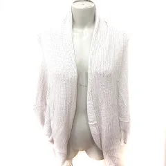 インディヴィ INDIVI カーディガン ニット ロング 七分袖 38 ライトベージュ /RT