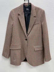 12 ZARA ザラ　チェックジャケット　Lサイズ　レディース　かっこいい